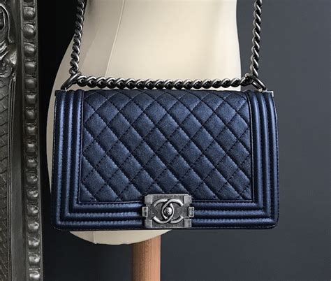 chanel blue boy review|blue chanel boy bag.